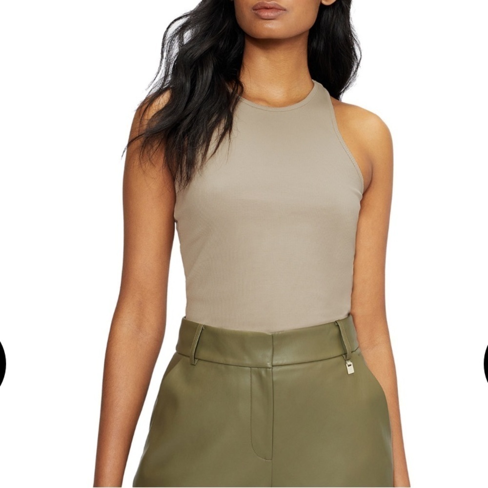 Ted Baker Joe Ribbed Jersey Racer Tank Sz 2 Ted ( US